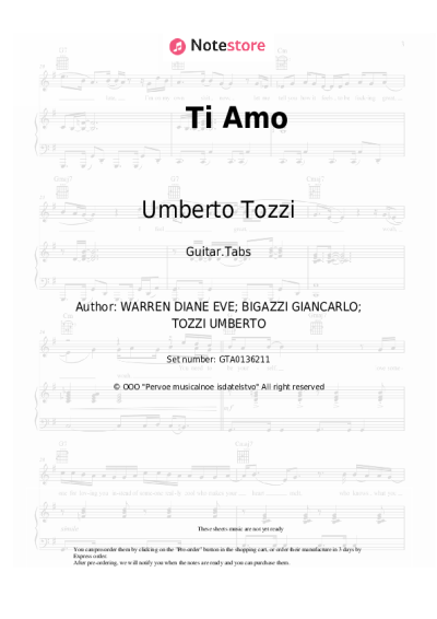 undefined Umberto Tozzi - Ti Amo
