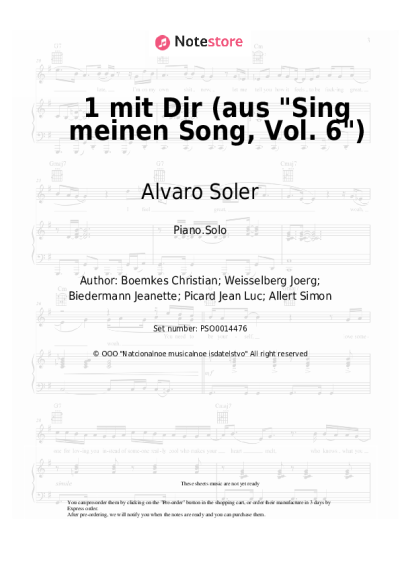 undefined Alvaro Soler - 1 mit Dir (aus Sing meinen Song, Vol. 6)