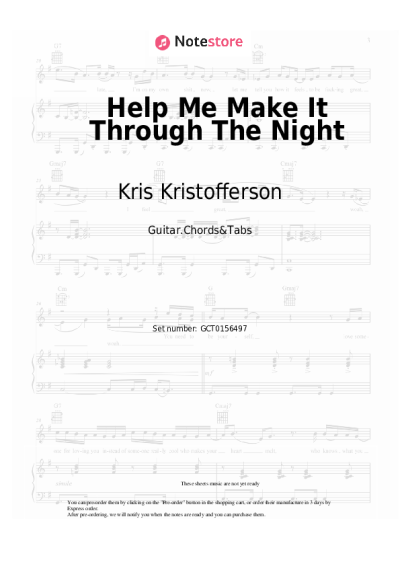 undefined Kris Kristofferson - Help Me Make It Through The Night