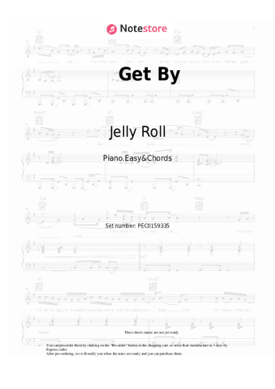 Sheet music, chords Jelly Roll - Get By