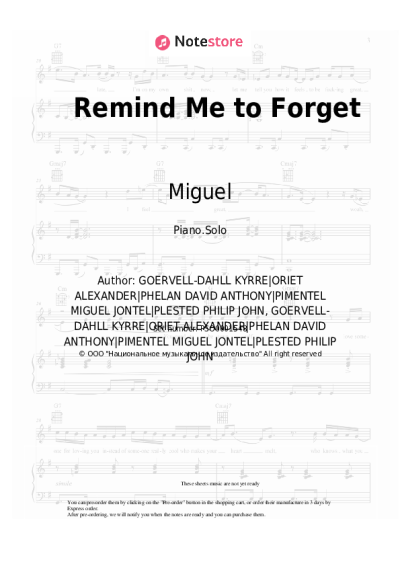 undefined Miguel, Kygo - Remind Me to Forget
