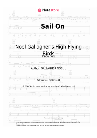 undefined Noel Gallagher's High Flying Birds - Sail On