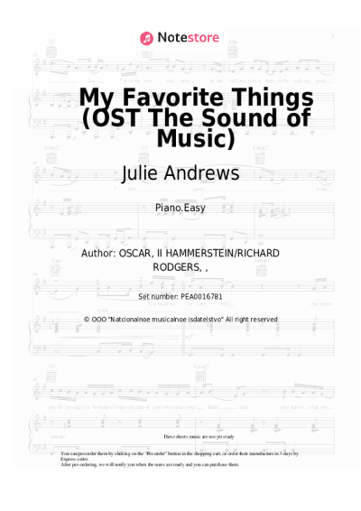 undefined Julie Andrews - My Favorite Things (OST The Sound of Music)
