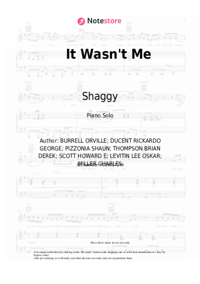 undefined Shaggy - It Wasn't Me