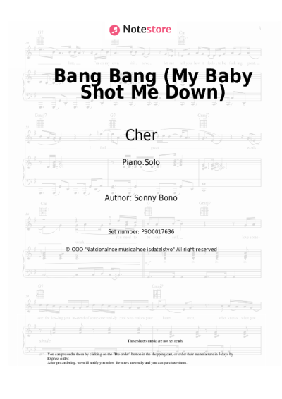 undefined Cher - Bang Bang (My Baby Shot Me Down)