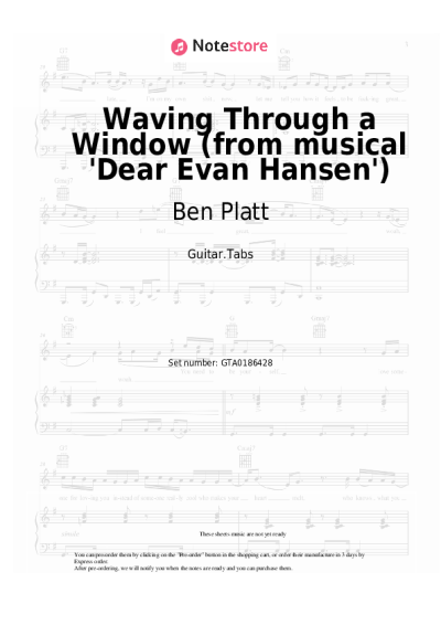 undefined Ben Platt - Waving Through a Window (from musical 'Dear Evan Hansen')
