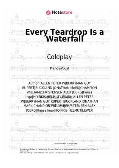 undefined Coldplay - Every Teardrop Is a Waterfall