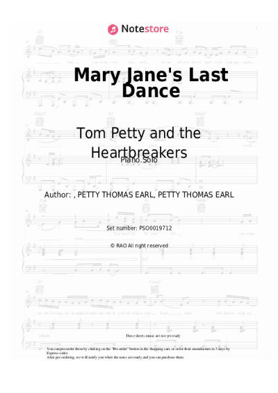 undefined Tom Petty and the Heartbreakers - Mary Jane's Last Dance