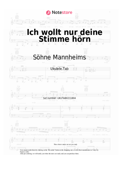undefined Söhne Mannheims - Ich wollt nur deine Stimme hörn