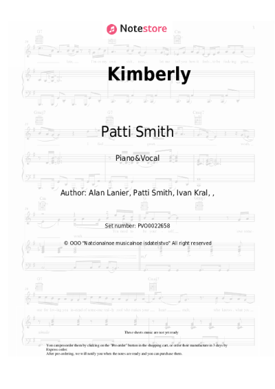 undefined Patti Smith - Kimberly