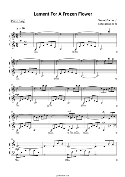 Sheet music, chords Secret Garden - Lament For A Frozen Flower