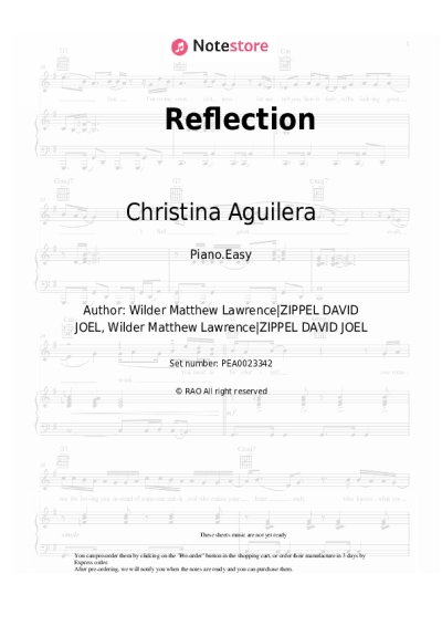 undefined Christina Aguilera - Reflection
