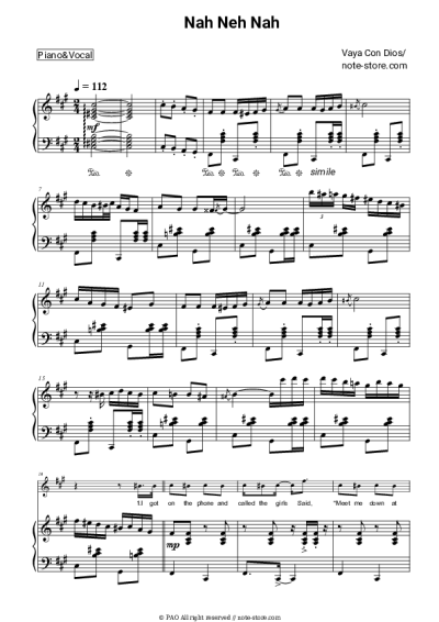 undefined Vaya Con Dios - Nah Neh Nah