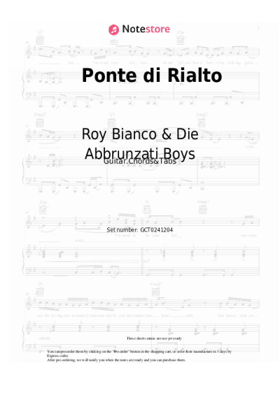 undefined Roy Bianco & Die Abbrunzati Boys - Ponte di Rialto