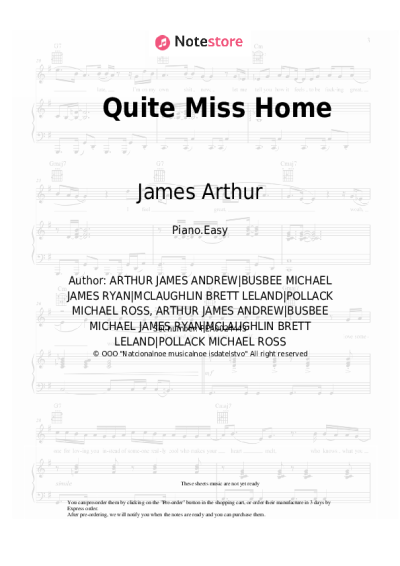 undefined James Arthur - Quite Miss Home