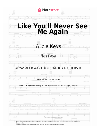 undefined Alicia Keys - Like You'll Never See Me Again