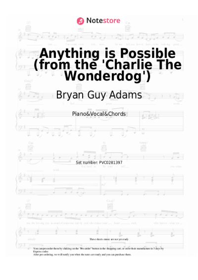 undefined Bryan Guy Adams - Anything is Possible (from the 'Charlie The Wonderdog')