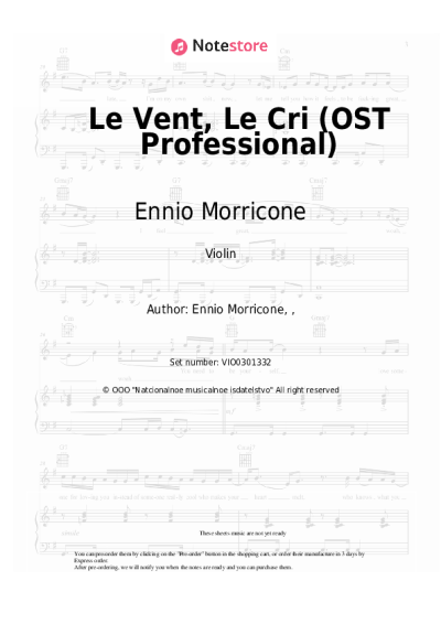 undefined Ennio Morricone - Le Vent, Le Cri (OST Professional)