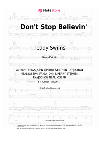 undefined Teddy Swims - Don't Stop Believin'
