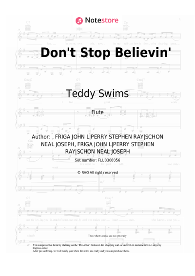 undefined Teddy Swims - Don't Stop Believin'