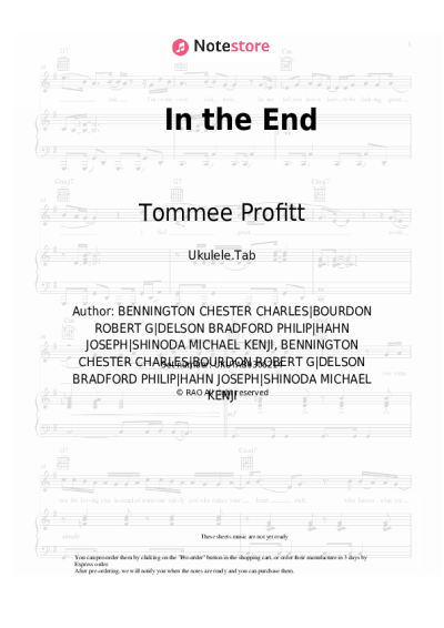 Sheet music, chords Tommee Profitt, Fleurie, Jung Youth - In the End