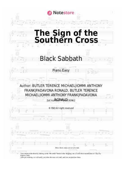 undefined Black Sabbath - The Sign of the Southern Cross