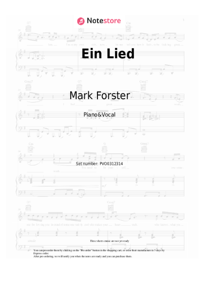 undefined Mark Forster - Ein Lied