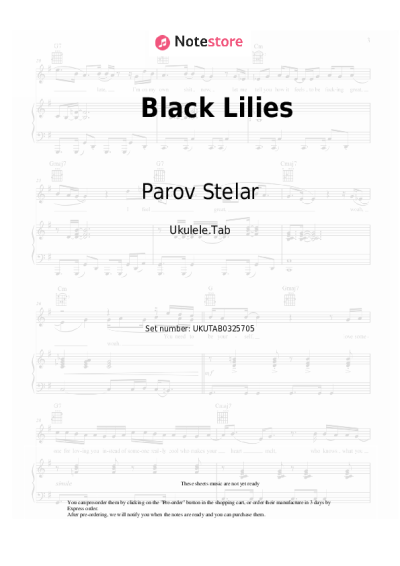 Sheet music, chords Parov Stelar - Black Lilies