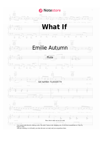 Sheet music, chords Emilie Autumn - What If