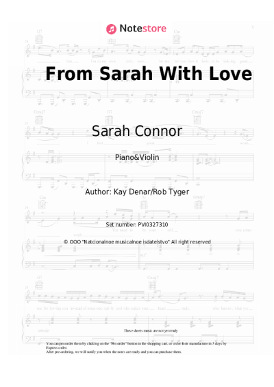 undefined Sarah Connor - From Sarah With Love