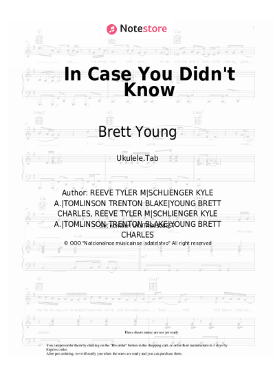 undefined Brett Young - In Case You Didn't Know