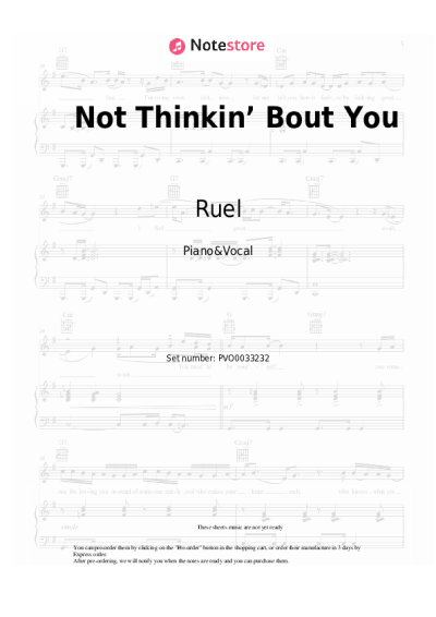 undefined Ruel - Not Thinkin’ Bout You