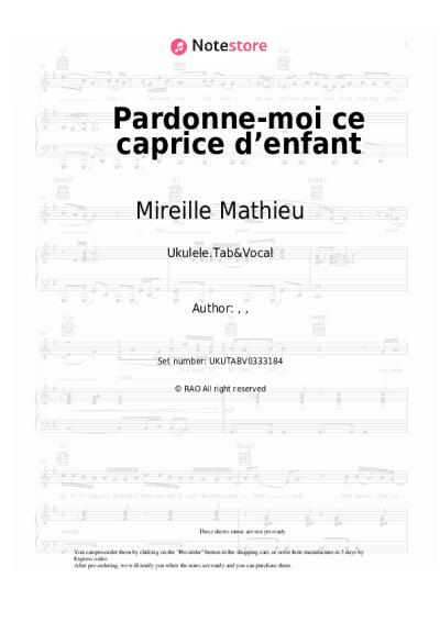 undefined Mireille Mathieu - Pardonne-moi ce caprice d’enfant