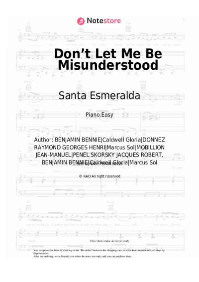undefined Santa Esmeralda - Don’t Let Me Be Misunderstood
