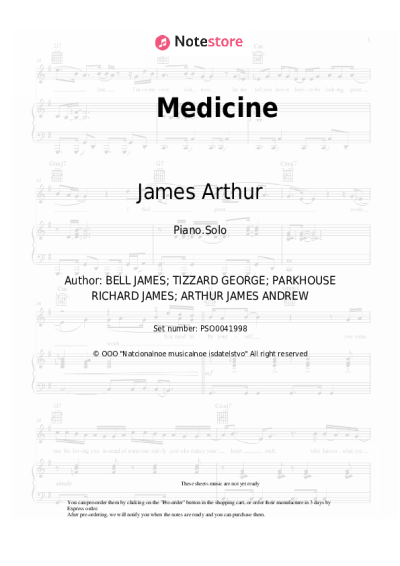 undefined James Arthur - Medicine