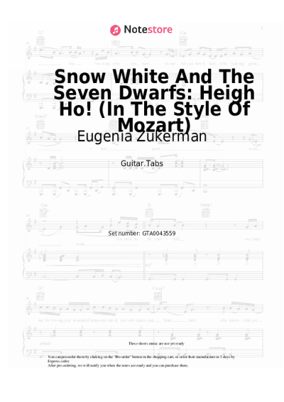 undefined Eugenia Zukerman - Snow White And The Seven Dwarfs: Heigh Ho! (In The Style Of Mozart)