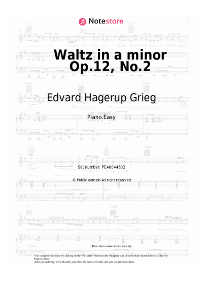 undefined Edvard Hagerup Grieg - Lyric Pieces, op.12. No. 2 Waltz