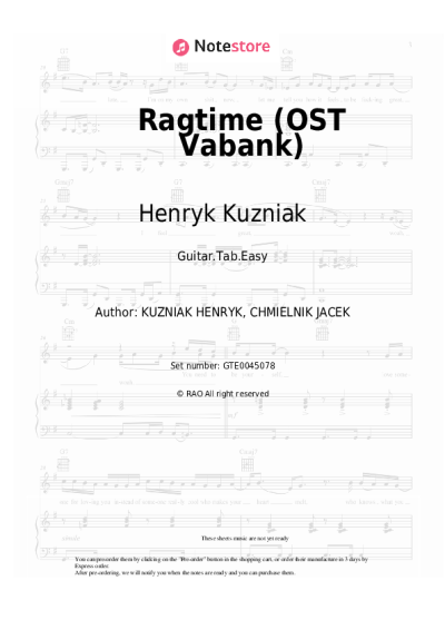 undefined Henryk Kuzniak - Ragtime (OST Vabank)