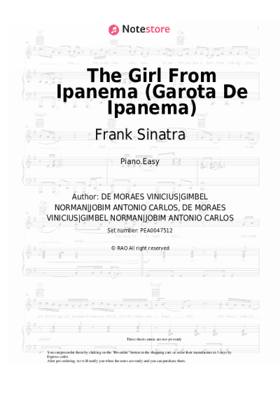 undefined Frank Sinatra, Antonio Carlos Jobim - The Girl From Ipanema (Garota De Ipanema)