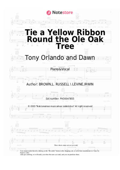 undefined Tony Orlando and Dawn - Tie a Yellow Ribbon Round the Ole Oak Tree