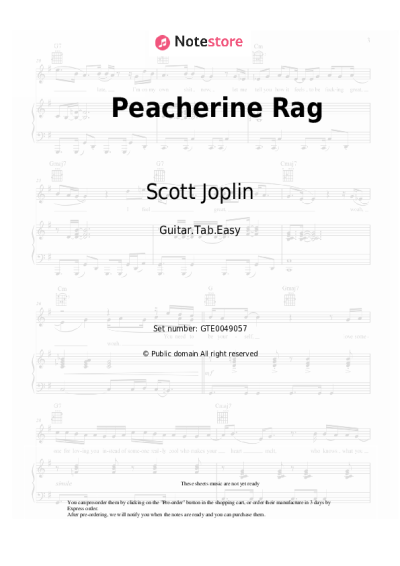 undefined Scott Joplin - Peacherine Rag