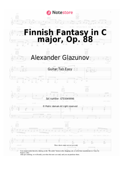 undefined Alexander Glazunov - Finnish Fantasy in C major, Op. 88