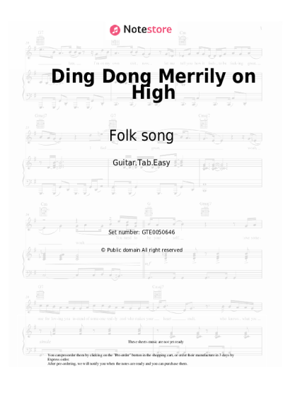 undefined Folk song - Ding Dong Merrily on High