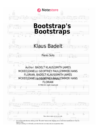 undefined Klaus Badelt - Bootstrap's Bootstraps
